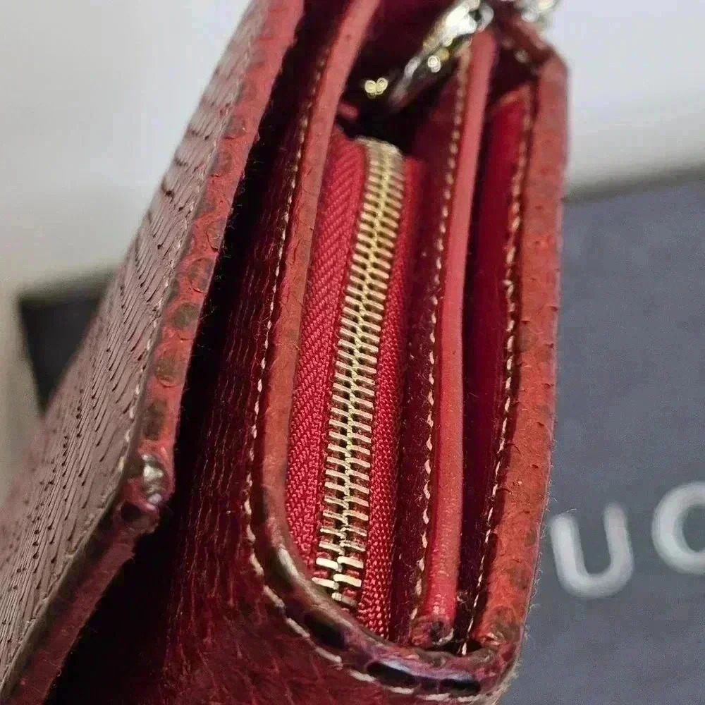 Gucci Python Leather Wallet  On Chain - Picture 11 of 16